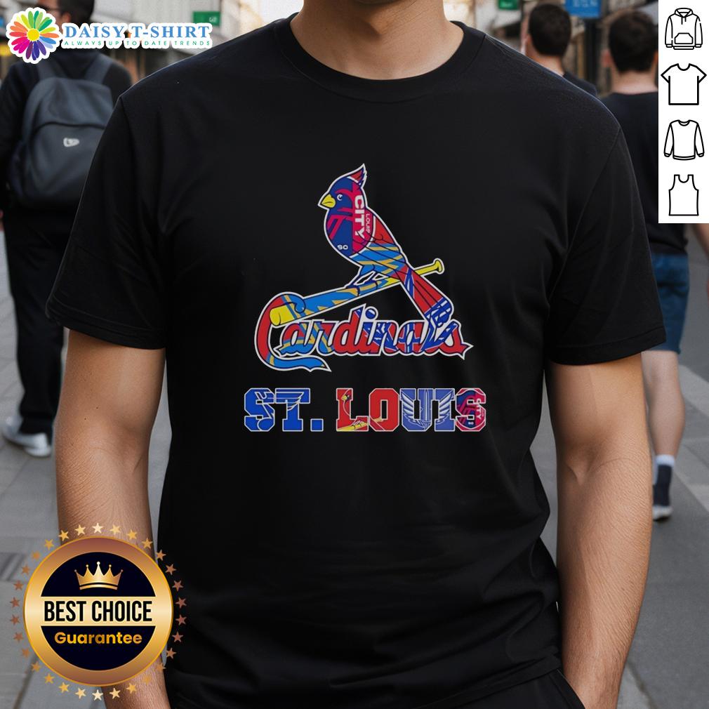 Nice St. Louis Cardinals St. Louis Blues St. Louis City Sc And St. Louis Battlehawks Sports Logo Mashup T-Shirt