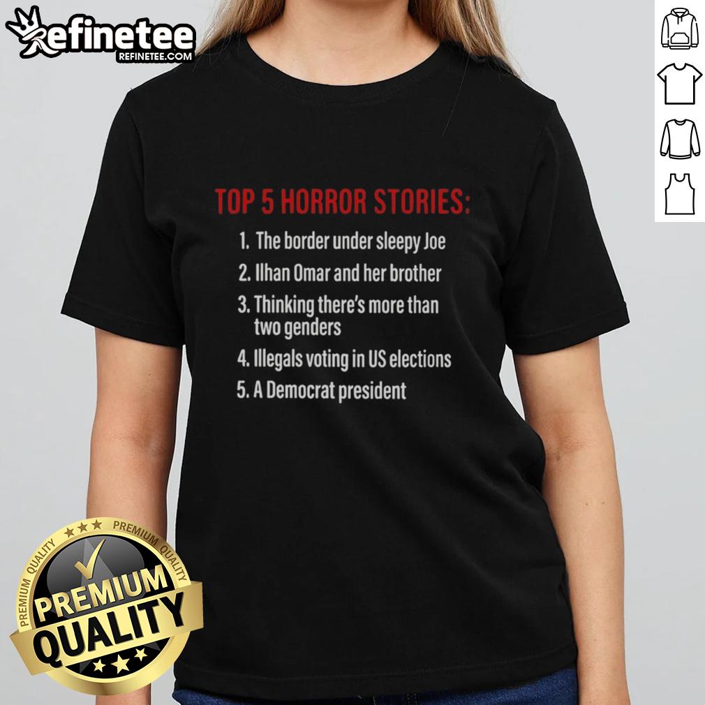 nice-top-5-horror-stories-ladies-tee Nice Top 5 Horror Stories Ladies Tee featuring spooky designs and vibrant colors for horror enthusiasts.