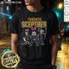 Nice Toronto Scepters cartoon ice hockey team t-shirt design featuring vibrant graphics and team colors.