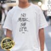 Stylish Nice Tower Records No Music No Life T-Shirt displayed on a hanger, perfect for music lovers and collectors.