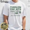 Nice Turn On The Jets Podcast logo t-shirt featuring host Will Parkinson, perfect for fans of the podcast and sports apparel.