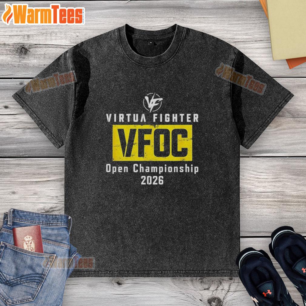 nice-vfoc-virtua-fighter-open-championship-2026-washed-t-shirt Alt Text: Nice VFoc Virtua Fighter Open Championship 2026 washed t-shirt showcasing stylish design and gaming culture.