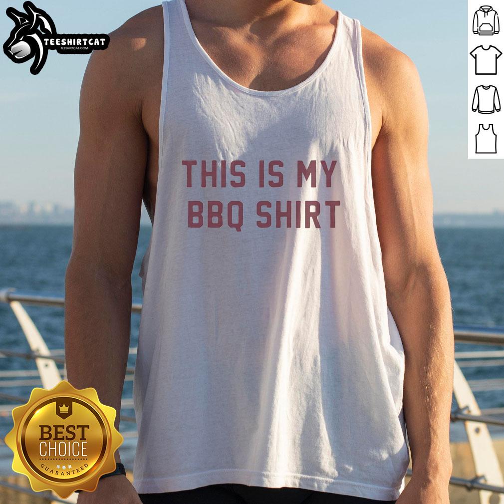 nice-vintage-this-is-my-bbq-tank-top Alt Text: Vintage BBQ tank top with a fun design, perfect for summer cookouts and outdoor gatherings. This is my BBQ tank top.