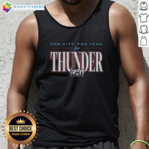 Awesome Oklahoma City Thunder 2026 tank top featuring team colors and logo, perfect for fans and casual wear.