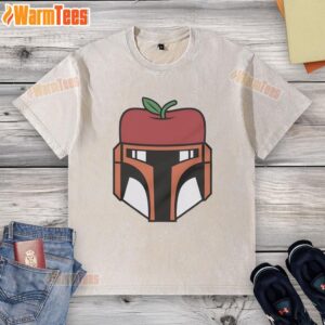 Official Boba Fett Star Wars t-shirt featuring New York Mets apple logo, perfect for fans and collectors.