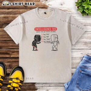 Awesome Intelligence Test Eye Am Your Father washed t-shirt featuring a humorous design for fans of pop culture.