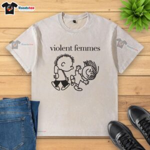 Premium Violent Femmes Washed T-Shirt featuring a vintage design and comfortable fit for music fans and casual wear.