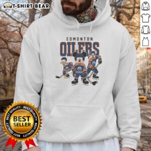 Edmonton Oilers Disney Team ice hockey hoodie featuring vibrant colors and a comfortable design for fans.