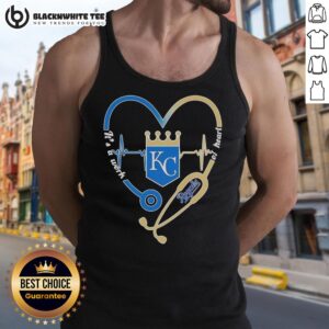 Top Kansas City Royals stethoscope heartbeat tank top, celebrating team spirit with a unique heart-themed design.