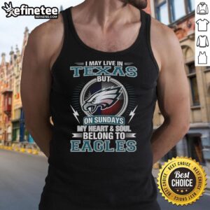 Original Philadelphia Eagles NFL tank top, perfect for fans who live in Texas but root for the Eagles on Sundays.