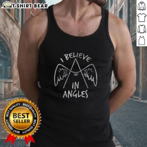 Stylish Nice I Believe in Angles tank top featuring a modern design, perfect for casual summer outfits.