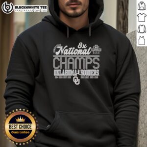 Hot Oklahoma Sooners 2026 women's gymnastics 8-time national champions hoodie in vibrant colors, perfect for fans.