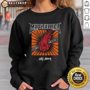 Alt Text: Stylish Nice Maultallic Sith Anger Sweatshirt featuring bold graphics and a comfortable fit for Star Wars fans.