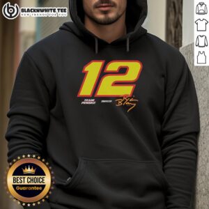 Vintage Ryan Blaney Team Penske 12 NASCAR hoodie in stylish design, perfect for racing fans and collectors.