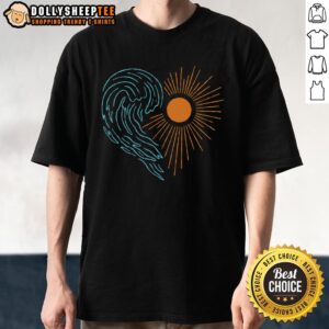 Nice Ocean Heart T-Shirt featuring a vibrant ocean-themed design and a heart graphic for beach lovers.