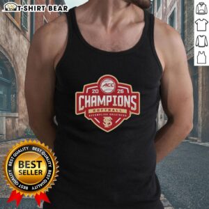 Florida State Seminoles ACC Softball Tournament Champions 2026 tank top showcasing team pride and vibrant graphics.
