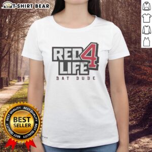Pretty Red4life Dat Dude Ladies Tee featuring vibrant red color and stylish design, perfect for casual wear.
