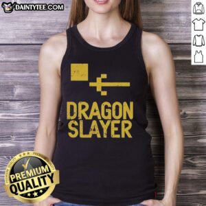 Stylish Nice Dragon Slayer logo tank top featuring a bold design for fans of fantasy and adventure.