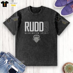 Nice Rudd9 Washington Spirit washed t-shirt featuring team logo and vintage style, perfect for fans and casual wear.