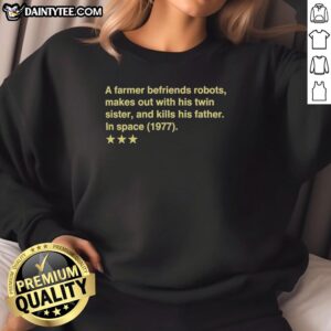Cozy sweatshirt featuring a fun design for a poorly rated Star Wars movie review, perfect for fans and movie lovers.