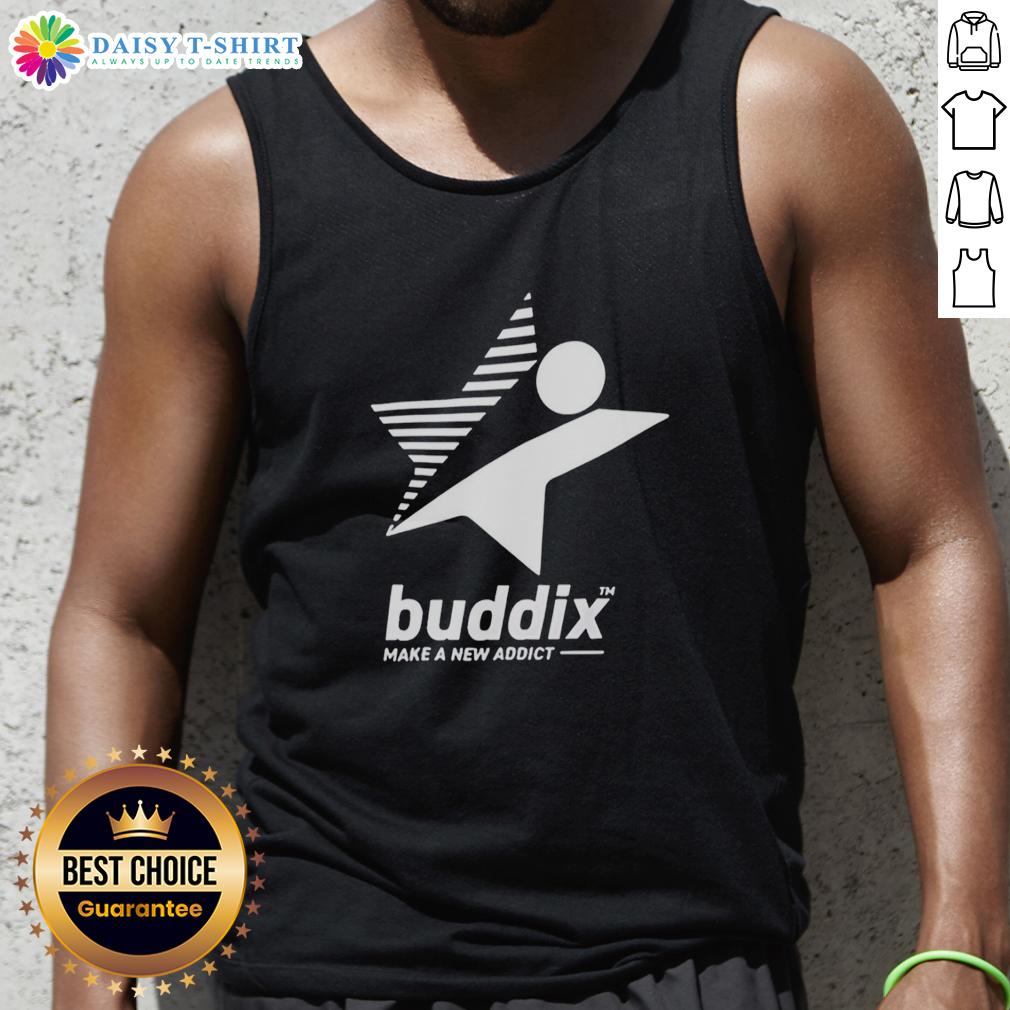 Official Buddix Make A New Addict Tank Top Official Buddix Make A New Addict Tank Top in vibrant colors, perfect for casual summer outfits and trendy streetwear.
