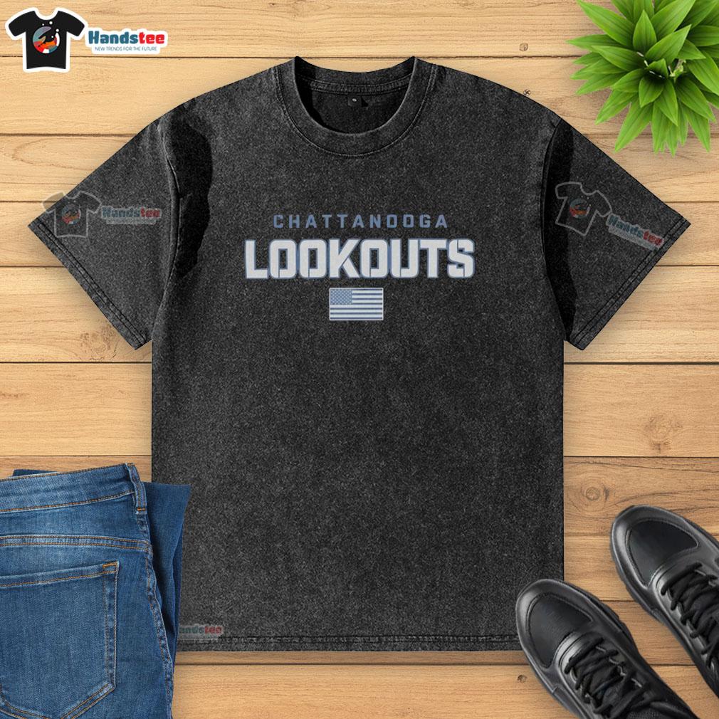official-chattanooga-lookouts-patriotic-spirit-american-flag-since-1909-washed-t-shirt Patriotic spirit t-shirt featuring the American flag, Chattanooga Lookouts logo, established 1909, perfect for fans.