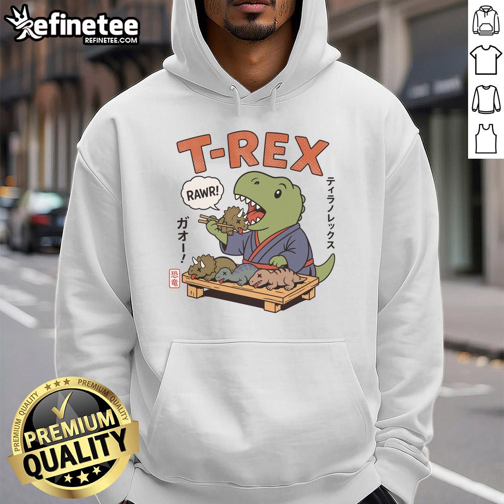 official-cute-t-rex-breakfast-japan-hoodie Official Cute T-Rex Breakfast Japan Hoodie featuring a playful dinosaur design, perfect for cozy mornings and casual wear.
