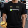 Official Daniel Suarez Spire Motorsports Freeway Insurance Chevrolet Team T-Shirt featuring bold team logo and vibrant colors.