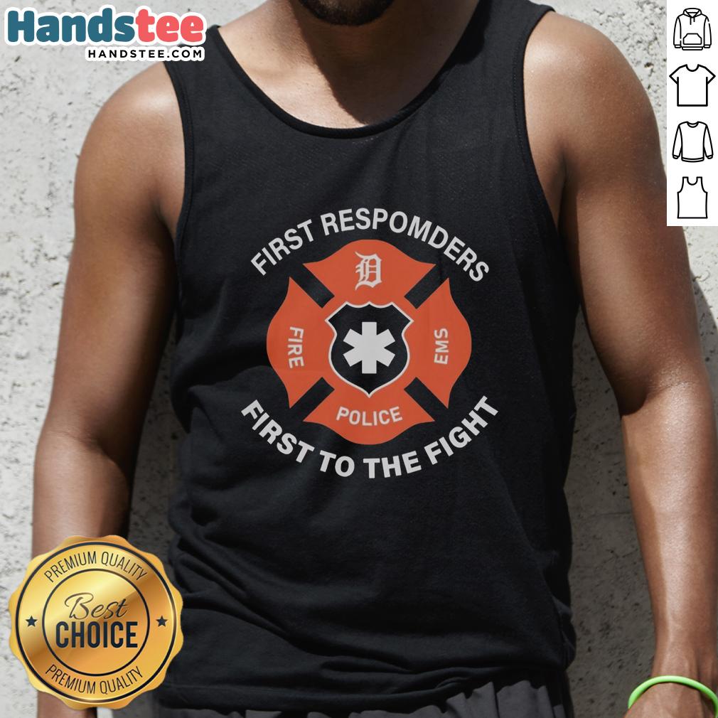 official-detroit-tigers-x-first-responders-first-to-the-fight-night-2026-tank-top Official Detroit Tigers X First Responders 'First to the Fight Night 2026' tank top featuring team logo and event design.