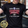 Official Georgia Bulldogs Baseball SEC Champions T-Shirt featuring 'It Just Means More' slogan in vibrant team colors.