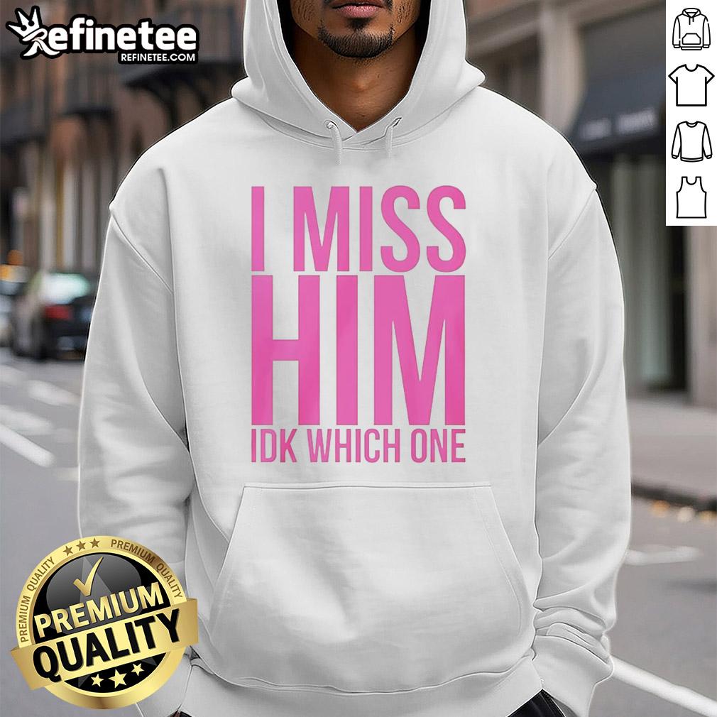 official-i-miss-him-ikd-which-one-hoodie Alt Text: Official I Miss Him Ikd Which One Hoodie in black, featuring stylish graphics and a comfortable fit for casual wear.