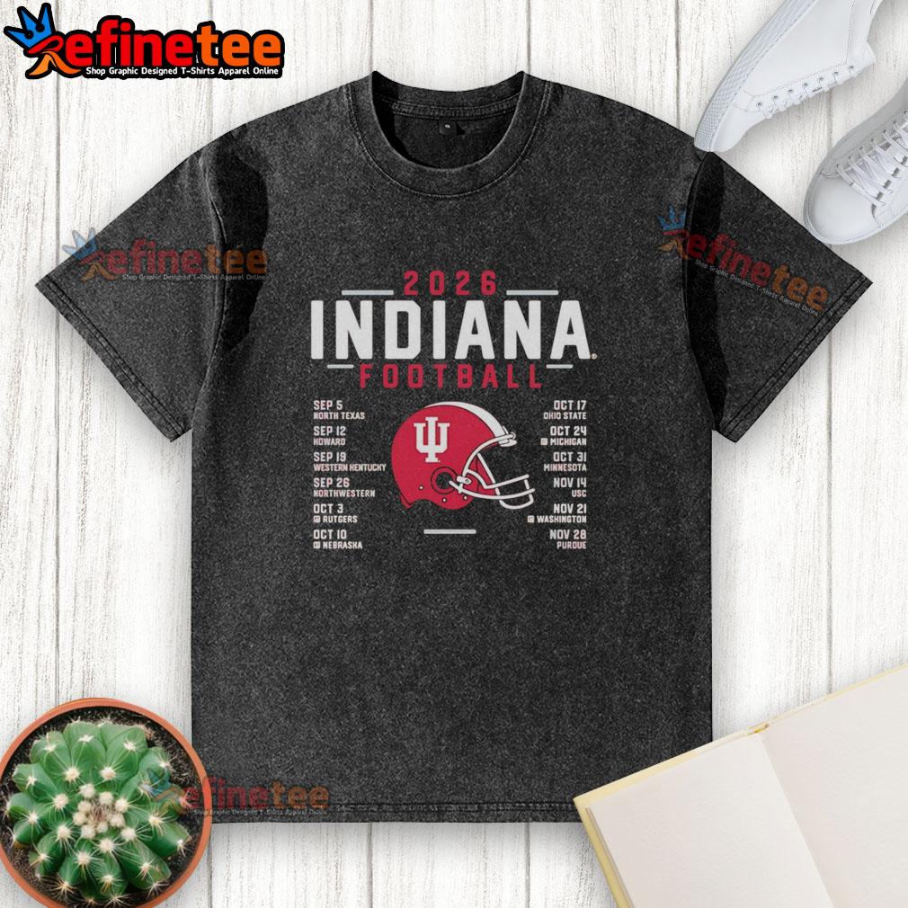 official-indiana-hoosiers-helmet-football-schedule-2026-washed-t-shirt Official Indiana Hoosiers helmet graphic on a 2026 football schedule washed t-shirt, perfect for fans and game day.