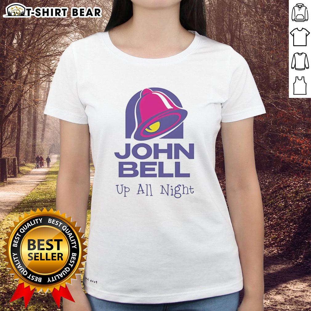 Official John Bell Up All Night Vintage Ladies Tee Vintage ladies tee featuring John Bell in 'Up All Night' design, perfect for fans and stylish casual wear.