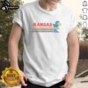 Official Kansas Leggy Jay Vintage T-Shirt featuring a retro design, perfect for fans of Kansas University.