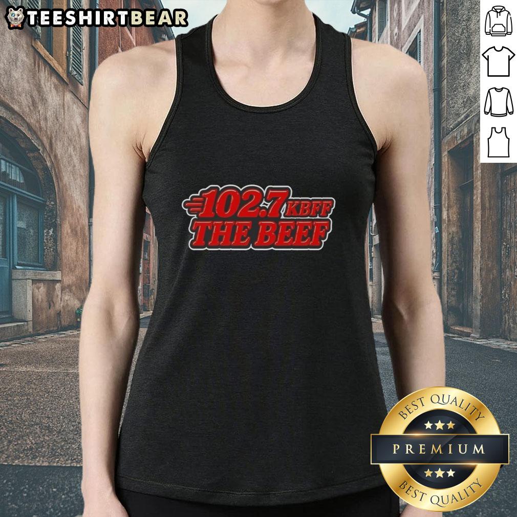 official-kbff-102-7-the-beef-tank-top Official Kbff 102-7 The Beef Tank Top in stylish design, perfect for casual wear and fitness enthusiasts.
