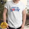 Alt Text: Official Keep On KC Lovin vintage t-shirt featuring retro design and vibrant colors for stylish fans of Kansas City.