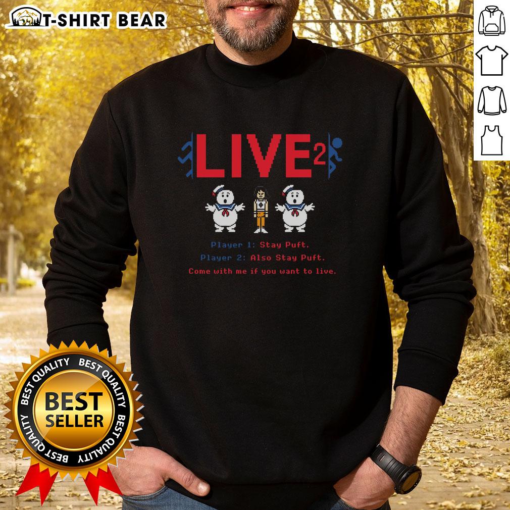 Official Live 2 Stay Puft Sweatshirt Official Live 2 Stay Puft Sweatshirt featuring iconic Ghostbusters design, perfect for fans and cozy casual wear.