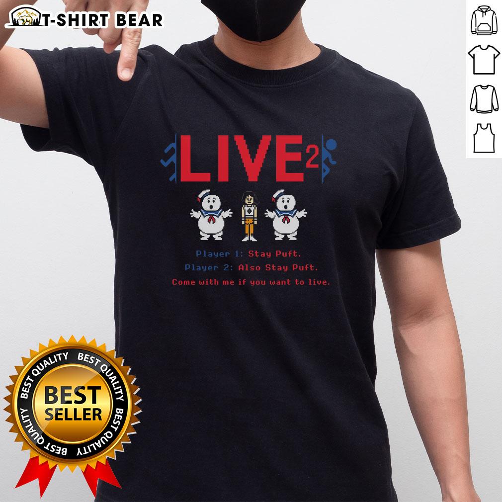 Official Live 2 Stay Puft T Shirt Official Live 2 Stay Puft T-Shirt featuring iconic Ghostbusters marshmallow character in vibrant colors.