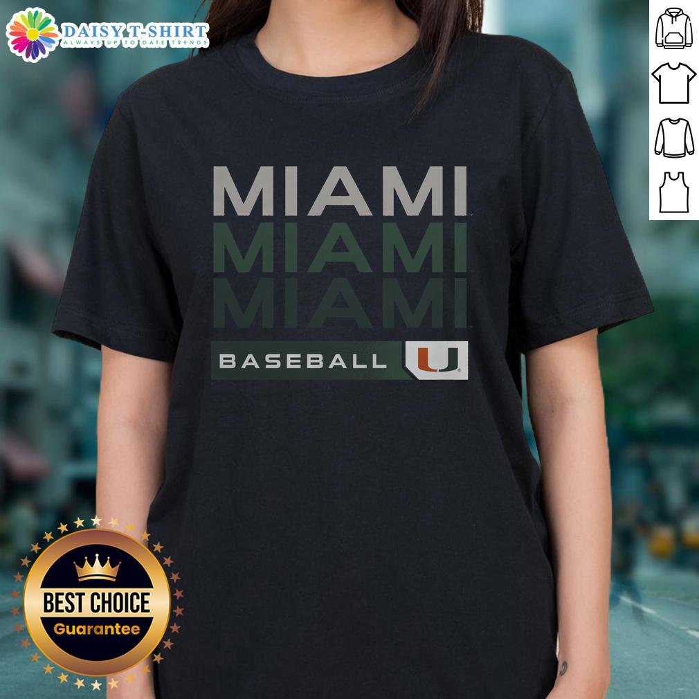 Official Miami Hurricanes College Baseball Hype Ladies Tee Official Miami Hurricanes college baseball hype ladies tee featuring vibrant team colors and logo, perfect for fans.