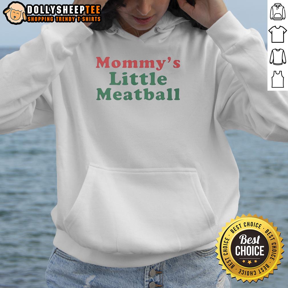 Official Mommy'S Little Meatball Italian Hoodie Alt Text: Official Mommy's Little Meatball Italian Hoodie featuring fun graphics and cozy design for kids.