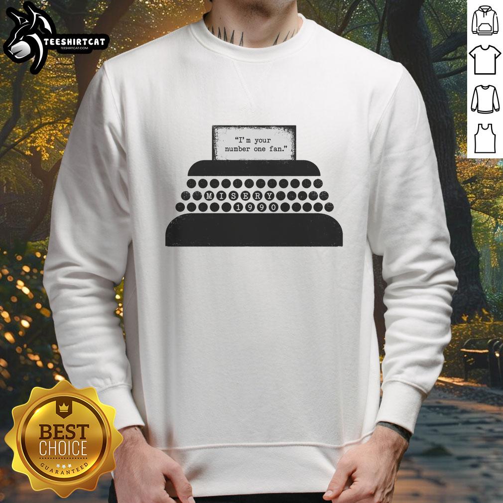 official-number-one-fan-retro-typewriter-sweatshirt Official Number One Fan retro typewriter sweatshirt in vintage style, perfect for writers and typewriter enthusiasts.