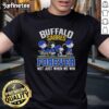Official Peanuts Characters X Buffalo Sabres T-Shirt featuring 'Forever Not Just When We Win' design for fans.