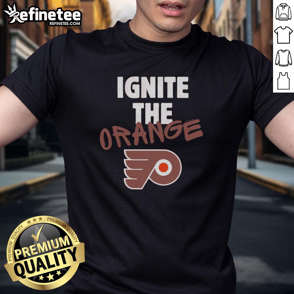 official-philadelphia-flyers-ignite-the-orange-2026-nhl-playoffs-fan-gear-t-shirt Official Philadelphia Flyers Ignite The Orange 2026 NHL Playoffs fan gear T-shirt featuring vibrant team colors and logo.