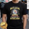 Alt Text: Official Pittsburgh Steelers NFL t-shirt with I Live In North Carolina, My Heart and Soul Belong To Steelers design.