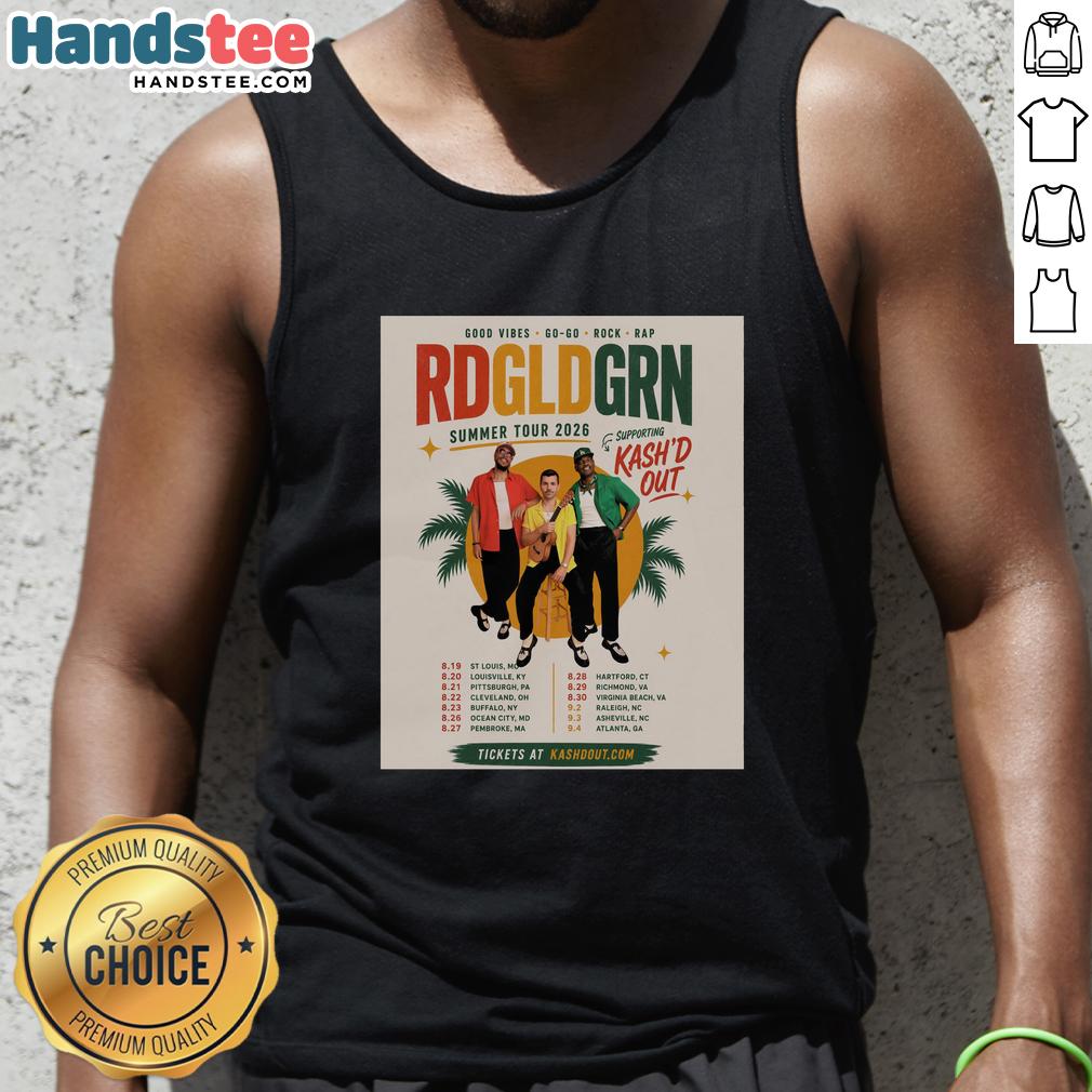 official-rdgldgrn-good-vibes-go-go-rock-rap-band-summer-tour-2026-tank-top Official Rdgldgrn Good Vibes Go-Go Rock Rap Band Summer Tour 2026 Tank Top showcasing vibrant design and summer style.