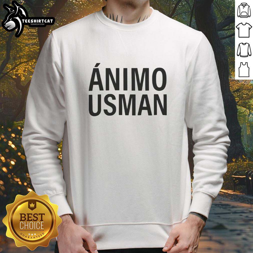 official-real-madrid-players-with-stay-strong-usman-sweatshirt Real Madrid players wearing Stay Strong Usman sweatshirts, promoting support and unity in sports.