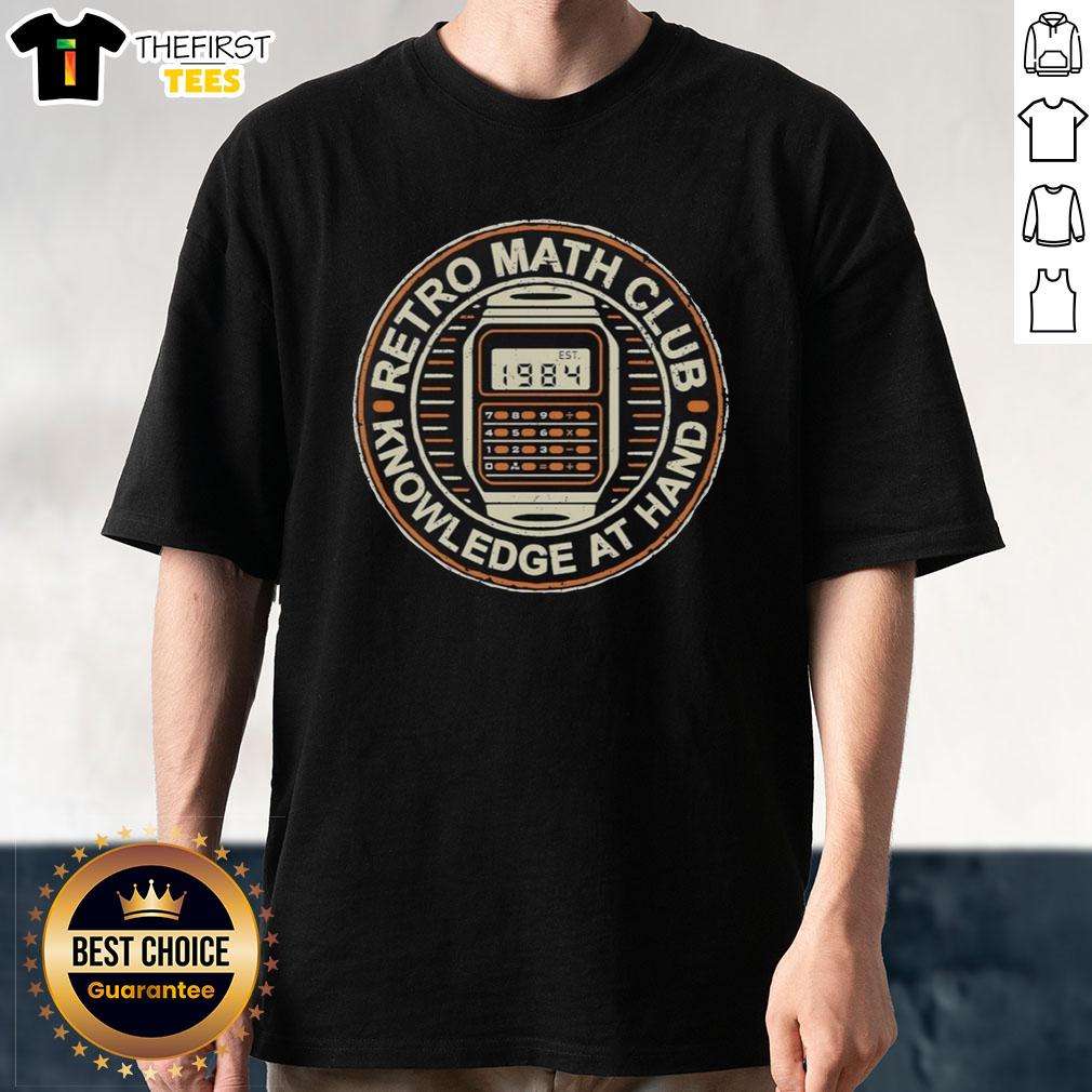 official-retro-math-club-knowledge-at-hand-t-shirt Official Retro Math Club Knowledge At Hand T-Shirt featuring vintage design and math-themed graphics for enthusiasts.
