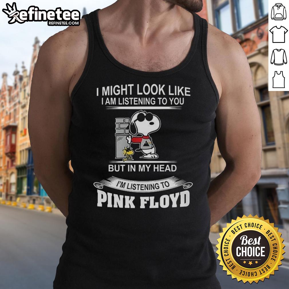official-snoopy-i-might-look-like-i-am-listening-to-you-but-in-my-head-tank-top Official Snoopy I Might Look Like I'm Listening To You But In My Head Tank Top featuring Snoopy graphic design.