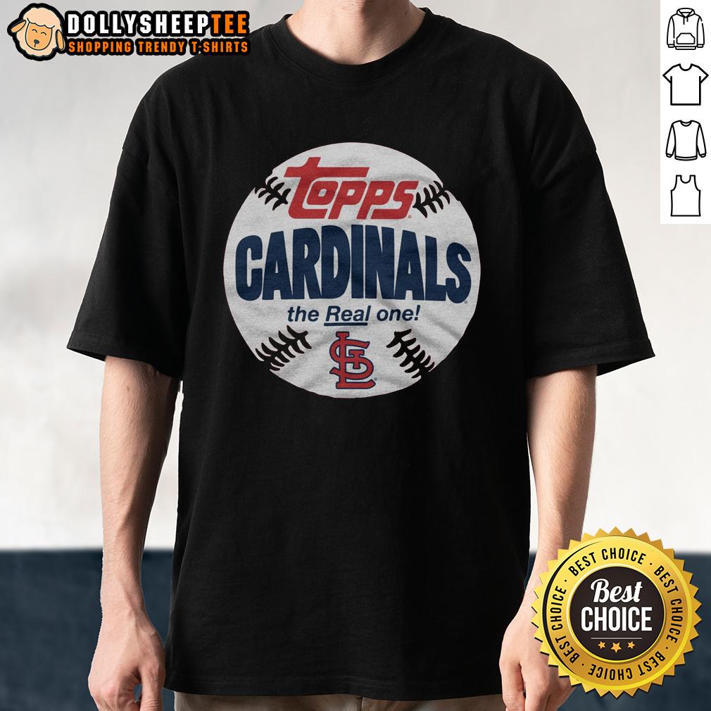 Official St. Louis Cardinals Mlb X Topps Baseball The Real One T Shirt Official St. Louis Cardinals MLB x Topps Baseball 'The Real One' T-Shirt featuring team logo and stylish design.