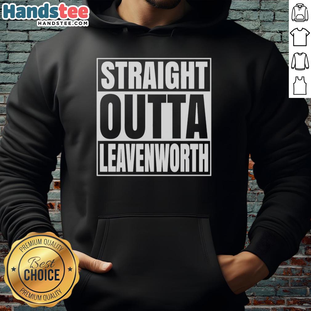 official-straight-outta-leavenworth-united-states-prison-hoodie Official Straight Outta Leavenworth United States Prison Hoodie in black with bold graphic design and cozy fit.